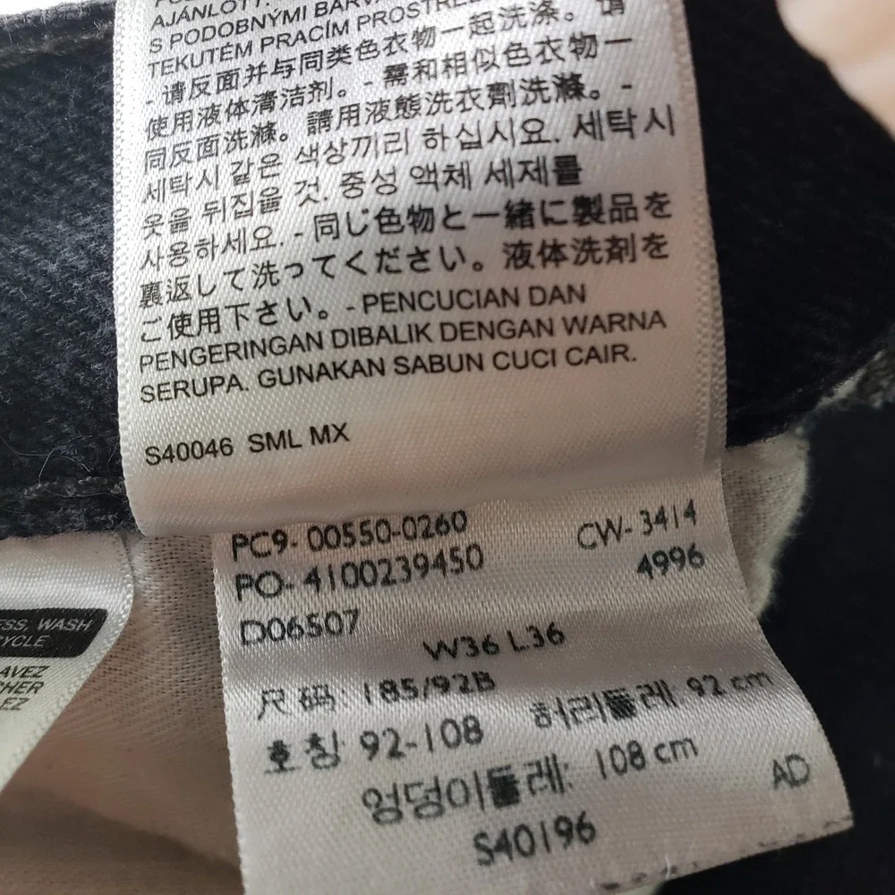 Levis 550 Relaxed Fit Jeans Mens 36x36 (fits 34x34) Black Denim Tapered Casual
